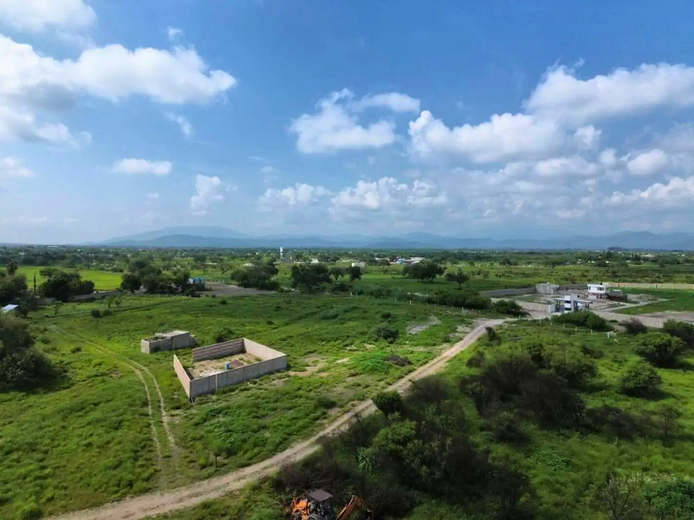 Vista aérea de lotes